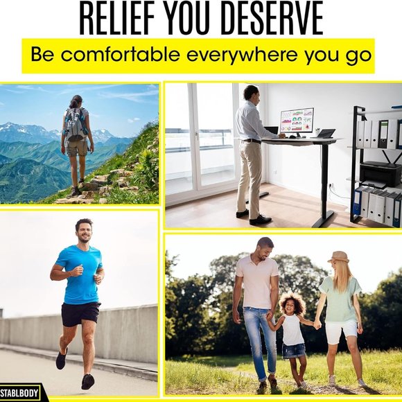 2PK/Thick Memory Foam Insoles Men/Orthotic Plantar Fasciitis Relief - Picture 4 of 7